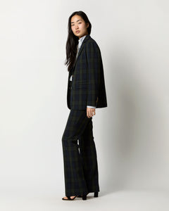 Norah Flare Pant in Blackwatch Stretch Twill