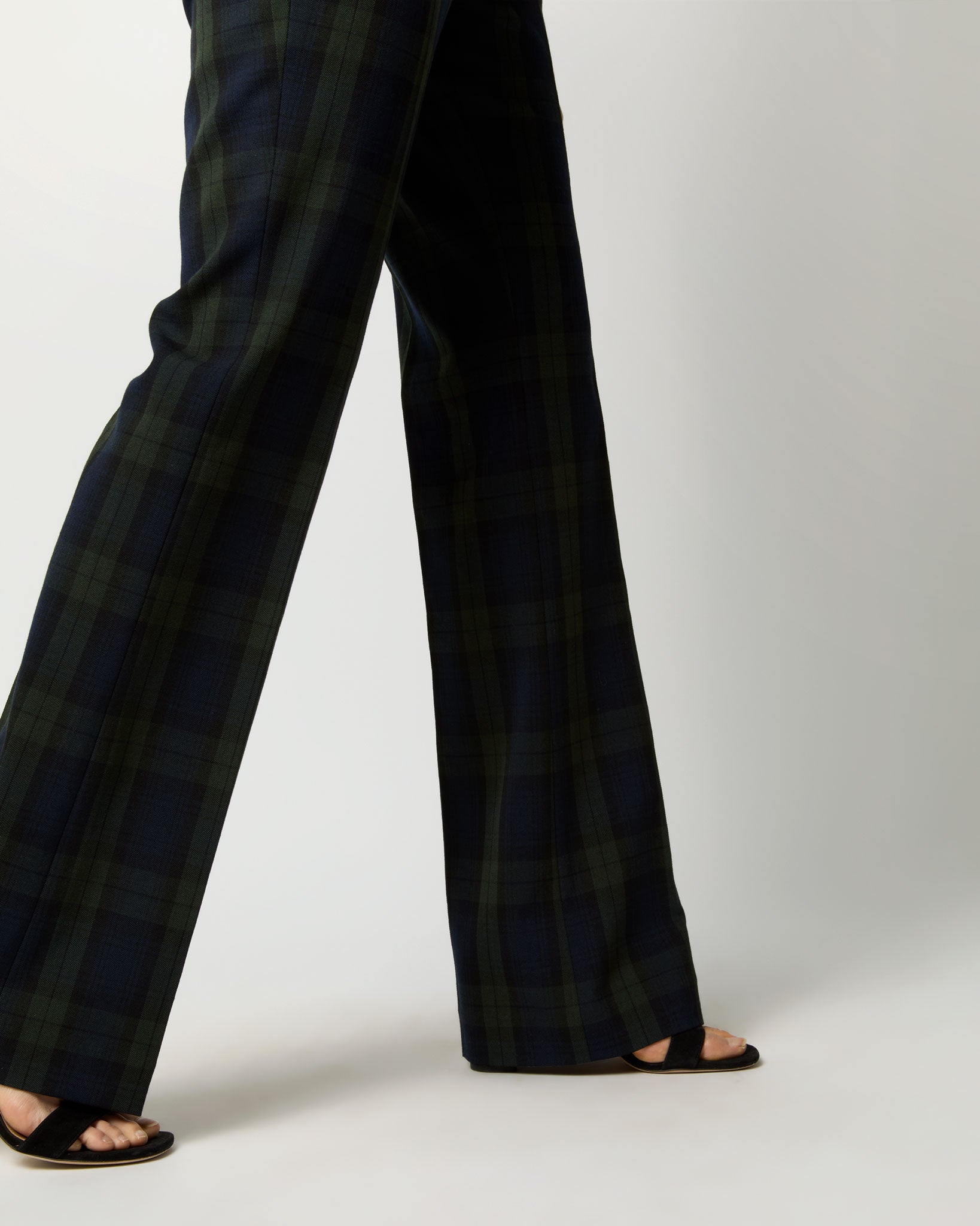 Norah Flare Pant in Blackwatch Stretch Twill