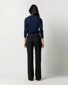 Norah Flare Pant in Blackwatch Stretch Twill