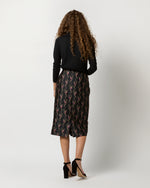 Load image into Gallery viewer, Aurora Skirt in Black/Magenta Hummingbird Matelassé
