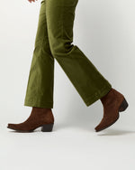 Load image into Gallery viewer, Kendall Flare 5-Pocket Jean in Sage Stretch Velveteen
