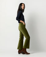 Load image into Gallery viewer, Kendall Flare 5-Pocket Jean in Sage Stretch Velveteen
