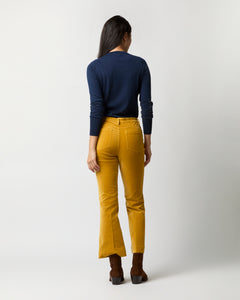 Kendall Flare 5-Pocket Jean in Harvest Yellow Stretch Velveteen