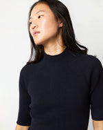 Load image into Gallery viewer, Mackenzie Sweater in Navy Cotton/Silk Yarn
