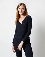 Load image into Gallery viewer, Ballerina Sweater in Navy Cotton/Cashmere
