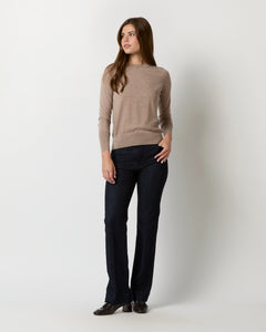 Alida Crewneck Sweater in Toast Cashmere