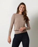 Load image into Gallery viewer, Alida Crewneck Sweater in Toast Cashmere
