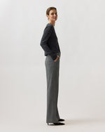 Load image into Gallery viewer, Frankie Pant in Black/White Stretch Herringbone
