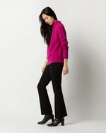 Load image into Gallery viewer, Elsey Funnel-Neck Sweater in Magenta Cashmere
