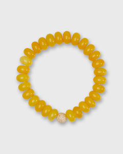 Semi Precious Beaded Bracelet in Yellow Monochrome