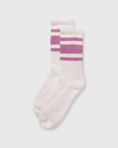 Retro Mono Stripe Socks in Dusty Rose