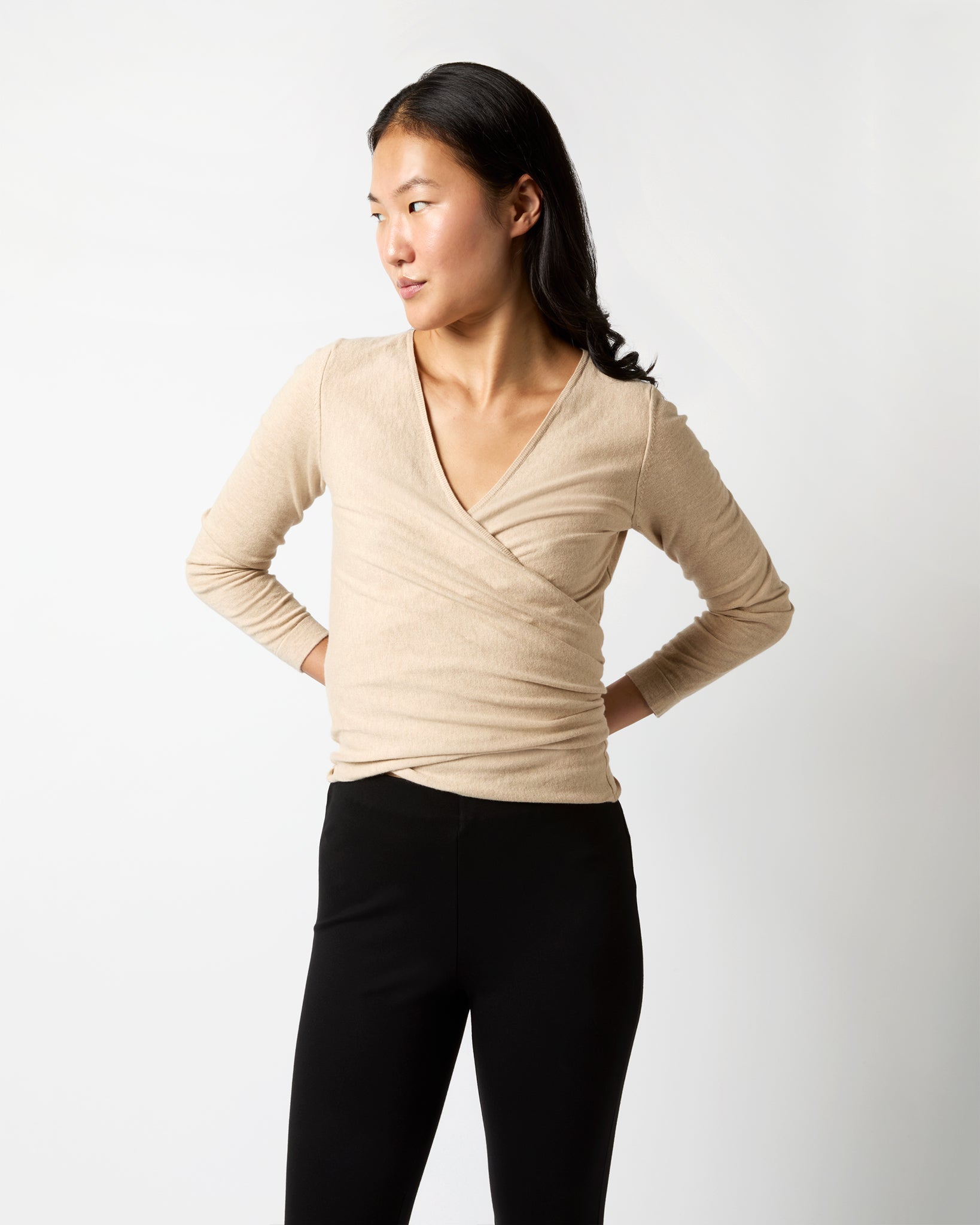 Ballerina Sweater in Sable Cotton/Cashmere