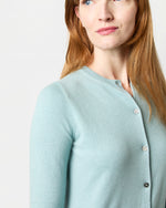 Load image into Gallery viewer, Rosie Cardigan in Seashore Cotton/Silk Yarn
