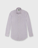 Load image into Gallery viewer, Otto Handmade Sport Shirt in Bone/Mocha/Navy Tattersall Brushed Twill
