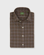 Load image into Gallery viewer, Otto Handmade Sport Shirt in Brown/Lavender/Olive Tattersall Flannel
