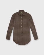 Load image into Gallery viewer, Otto Handmade Sport Shirt in Brown/Lavender/Olive Tattersall Flannel
