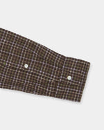 Load image into Gallery viewer, Otto Handmade Sport Shirt in Brown/Lavender/Olive Tattersall Flannel
