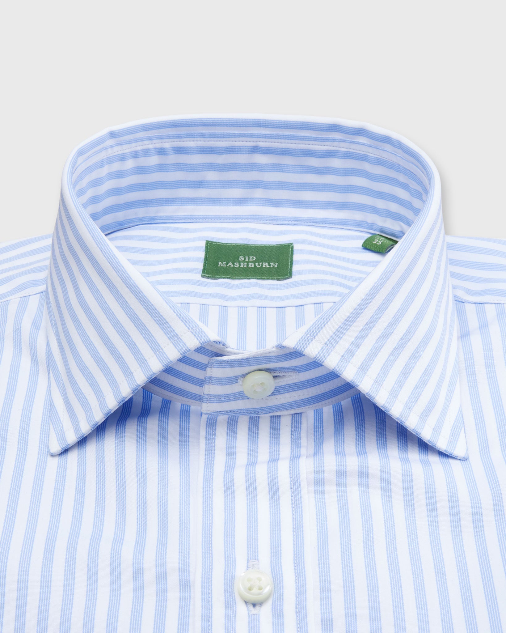 Spread Collar Dress Shirt in Dutch Blue Multi Stripe Poplin