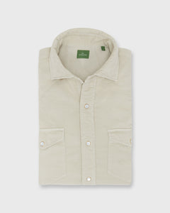 Western Work Shirt in Stone Corduroy