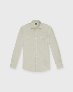 Western Work Shirt in Stone Corduroy