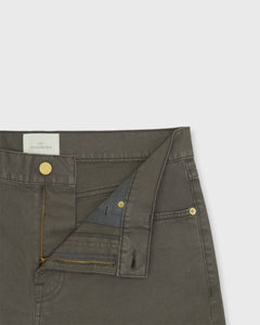 Slim Straight 5-Pocket Pant in Smoke Twill