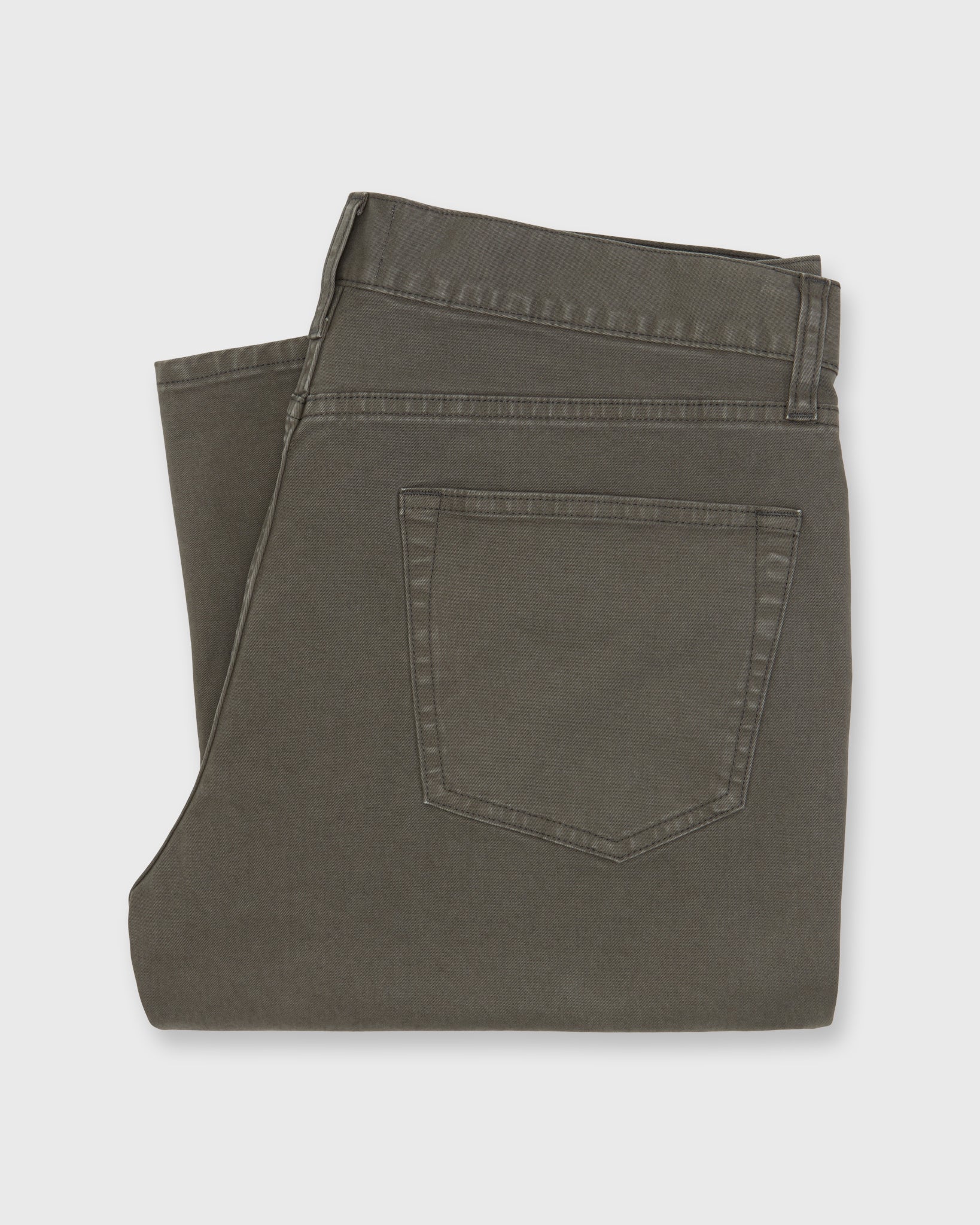 Slim Straight 5-Pocket Pant in Smoke Twill