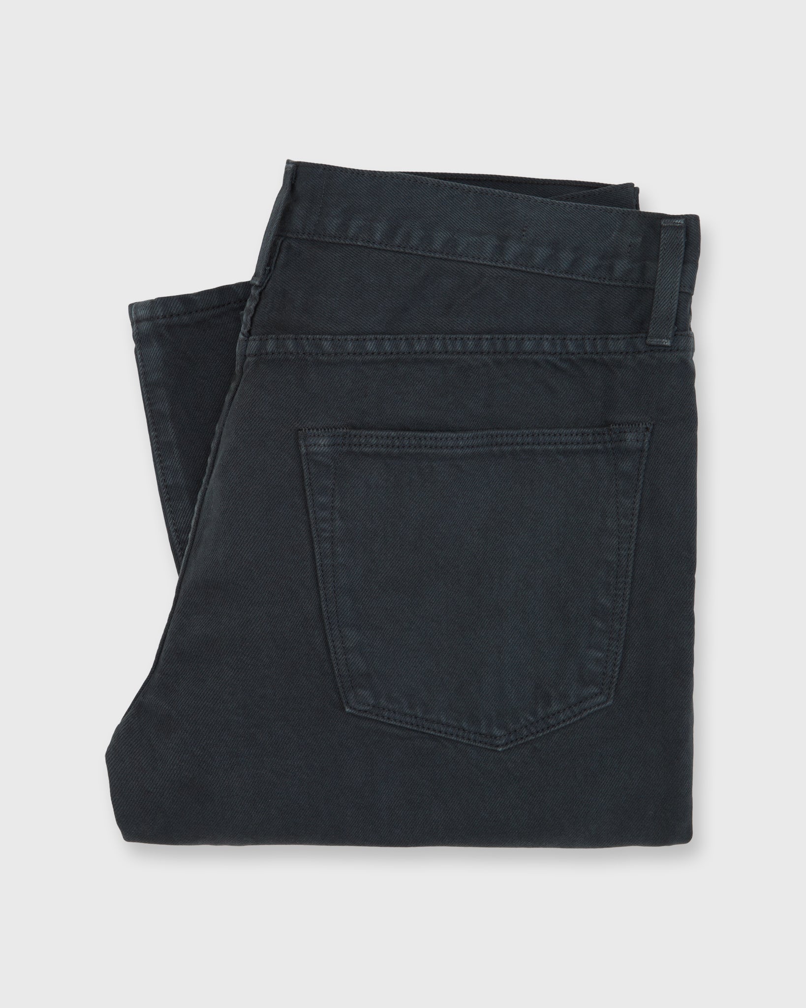 Slim Straight Jean in Coal Garment-Dyed Denim