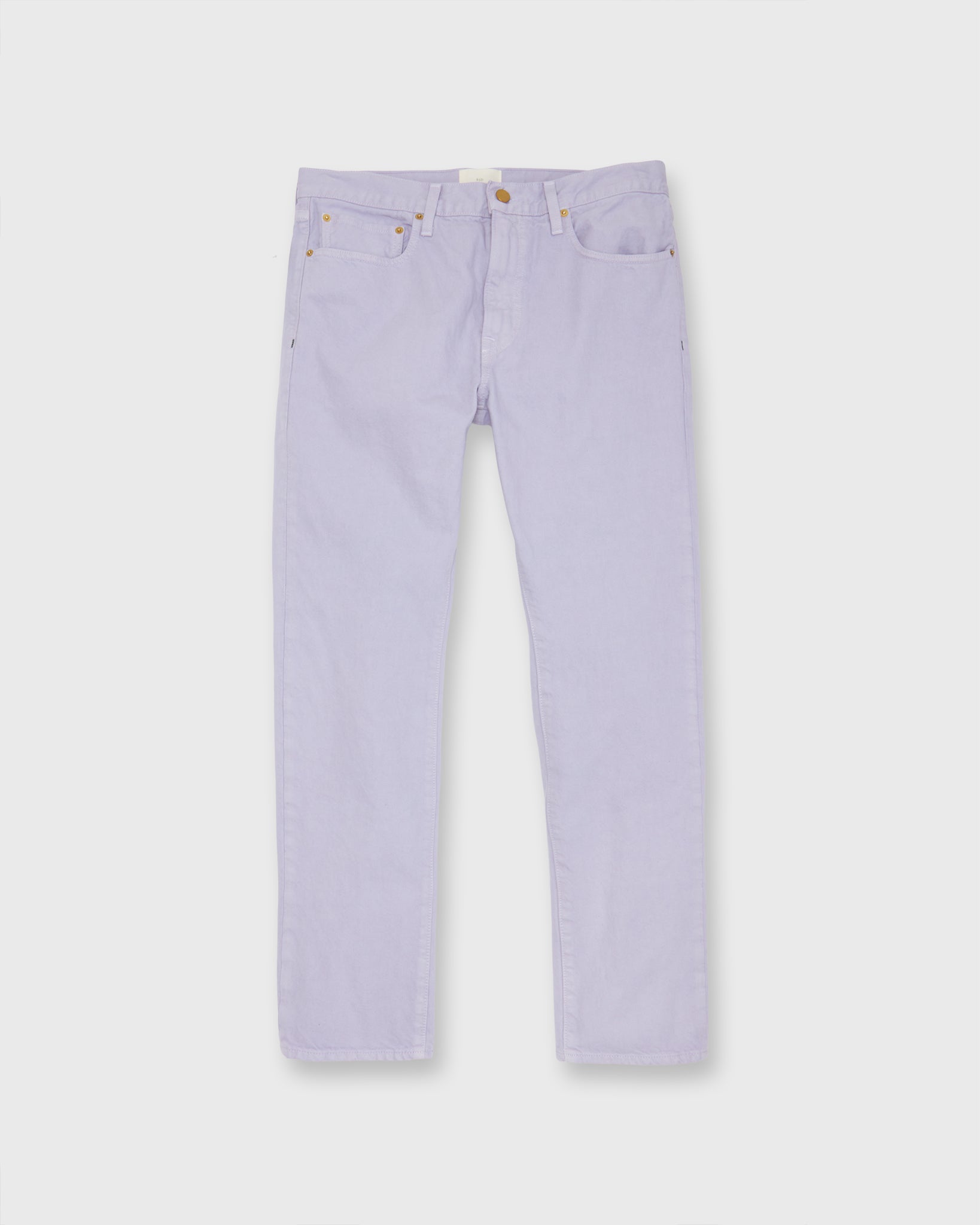 Slim Straight Jean in Lavender Garment-Dyed Denim