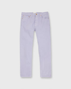 Slim Straight Jean in Lavender Garment-Dyed Denim