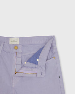 Slim Straight Jean in Lavender Garment-Dyed Denim