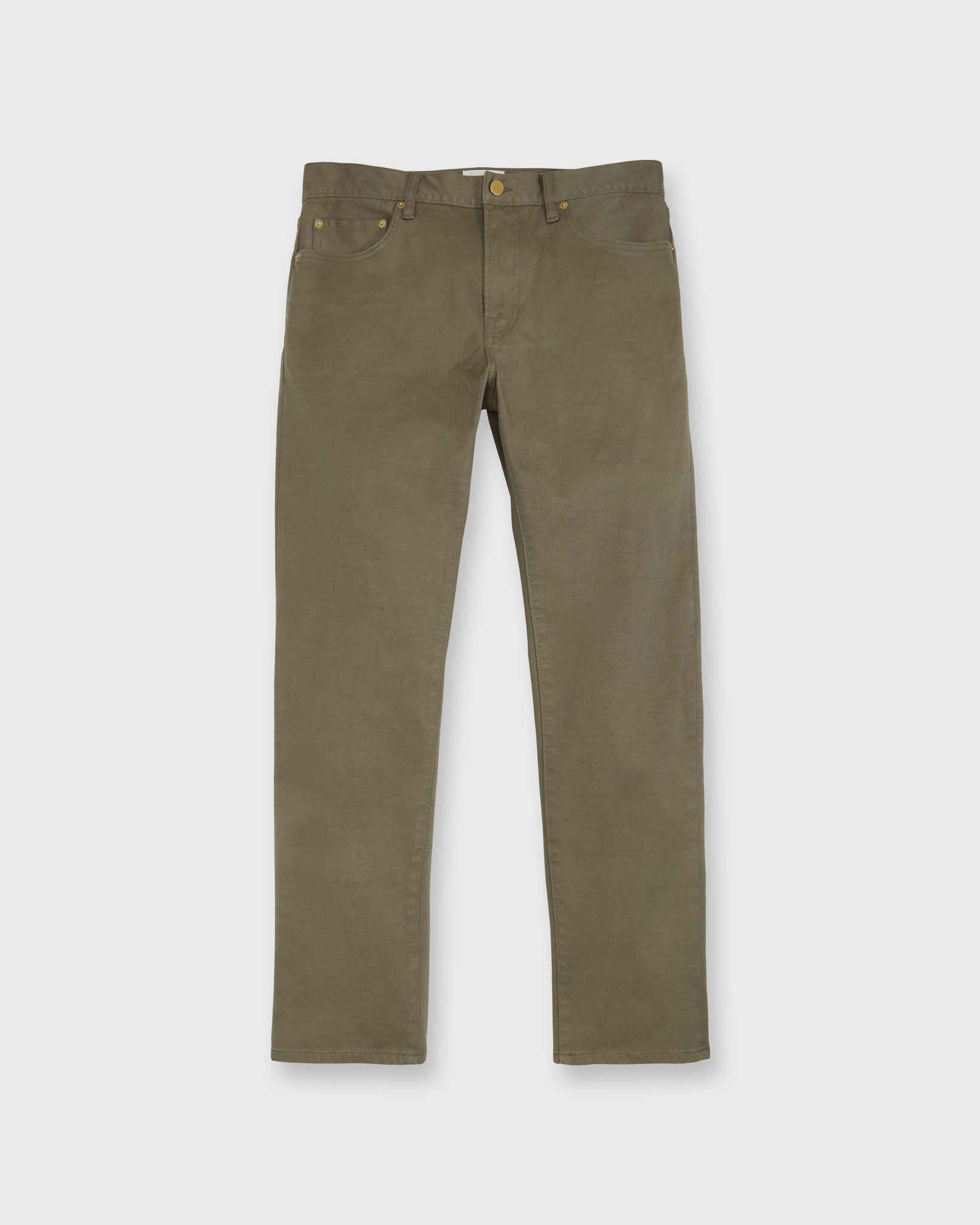 Slim Straight 5-Pocket Pant in Mushroom Bedford Cord