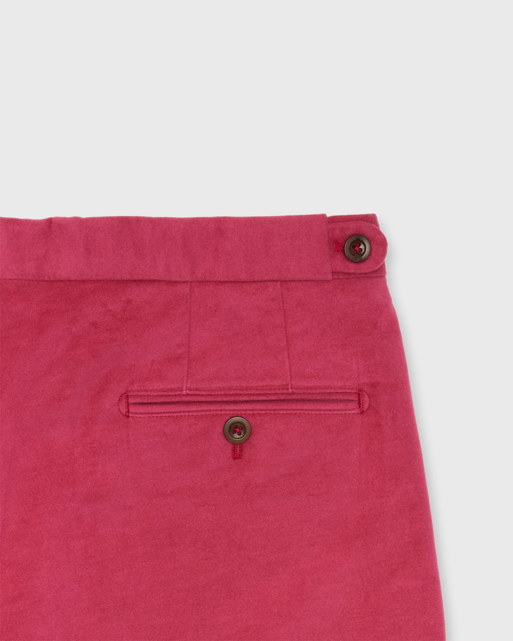 Side-Tab Sport Trouser in Berry Moleskin