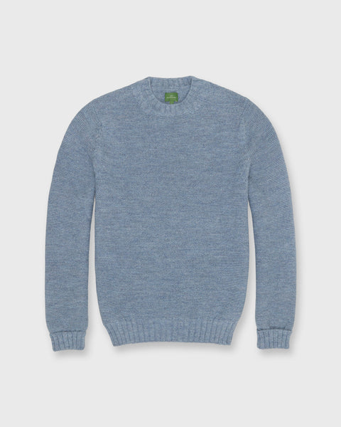 Link-Stitch Crewneck Sweater in Glacier Superfine Alpaca | Shop