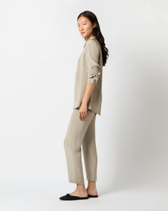 Nova Pant in Birch Washed Silk Crepe de Chine