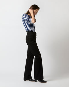 Sloane Trouser Jean in Black Stretch Denim