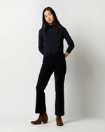 Load image into Gallery viewer, Kendall Flare 5-Pocket Jean in Navy Stretch Velveteen
