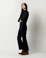 Load image into Gallery viewer, Kendall Flare 5-Pocket Jean in Navy Stretch Velveteen
