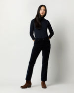 Load image into Gallery viewer, Kendall Flare 5-Pocket Jean in Navy Stretch Velveteen
