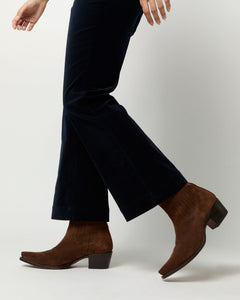 Kendall Flare 5-Pocket Jean in Navy Stretch Velveteen