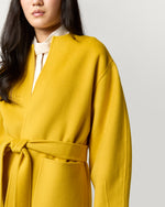 Load image into Gallery viewer, Valeria Coat in Harvest Yellow Double-Faced Wool Melton
