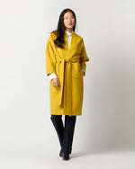 Load image into Gallery viewer, Valeria Coat in Harvest Yellow Double-Faced Wool Melton
