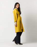 Load image into Gallery viewer, Valeria Coat in Harvest Yellow Double-Faced Wool Melton
