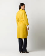 Load image into Gallery viewer, Valeria Coat in Harvest Yellow Double-Faced Wool Melton
