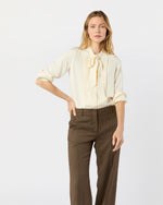 Load image into Gallery viewer, Marigold Blouse in Ivory Silk Crepe de Chine
