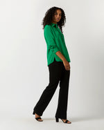 Load image into Gallery viewer, Natalia Blouse in Kelly Green Silk Crepe de Chine
