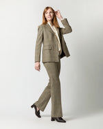 Load image into Gallery viewer, Margaret Jacket in Brown/Green Plaid Wool Blend
