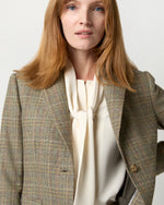 Load image into Gallery viewer, Margaret Jacket in Brown/Green Plaid Wool Blend
