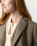 Load image into Gallery viewer, Margaret Jacket in Brown/Green Plaid Wool Blend
