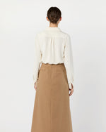 Load image into Gallery viewer, Natalia Blouse in Ivory Silk Crepe de Chine
