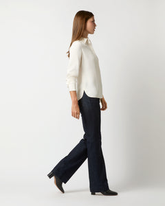 Natalia Blouse in Ivory Silk Crepe de Chine